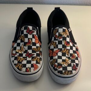 Vans Kids' Checkered Sneakers with Butterfly Design
